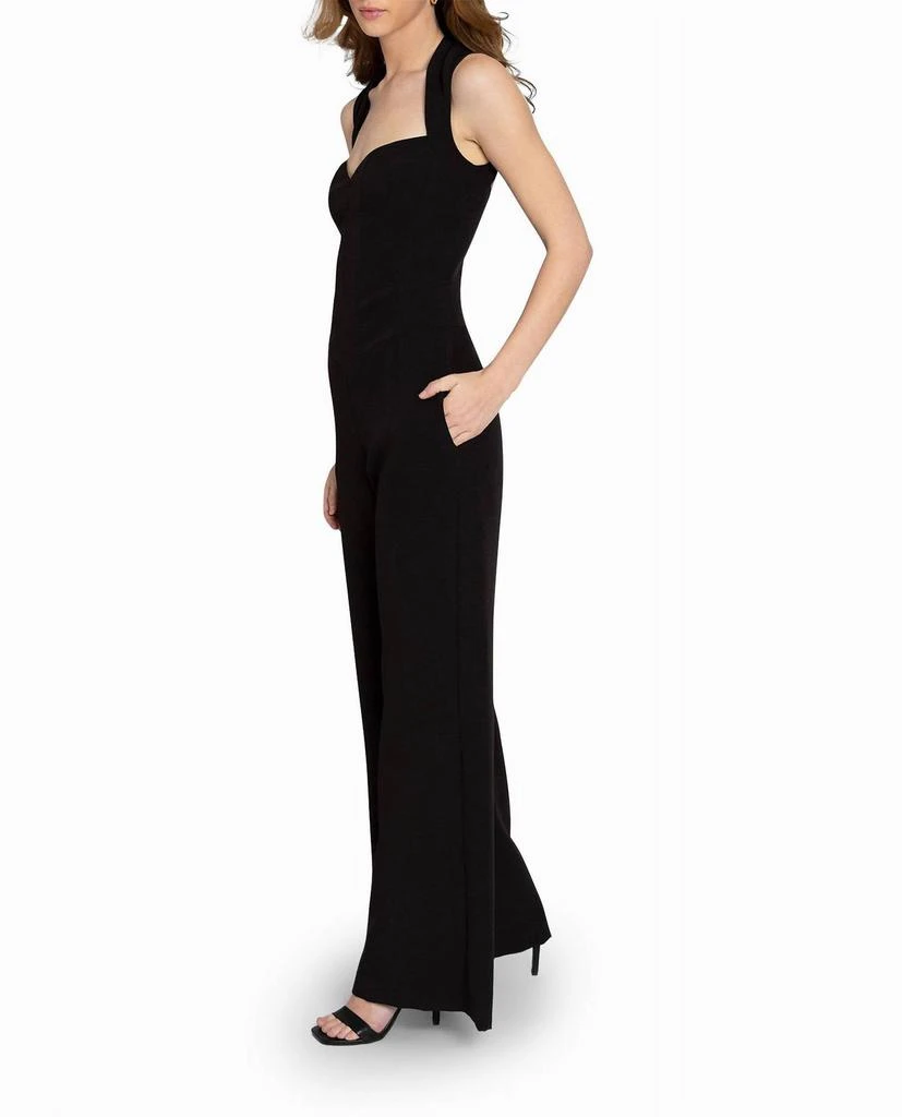 Nicole Miller Heavy Jersey Wide Leg Jumpsuit In Nm Black - Nm Black - Petite XSmall