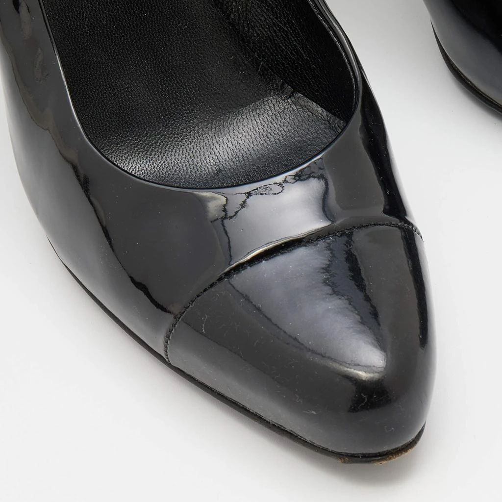 Prada Prada Black Patent Leather Cap Toe Pumps Size 36.5 7