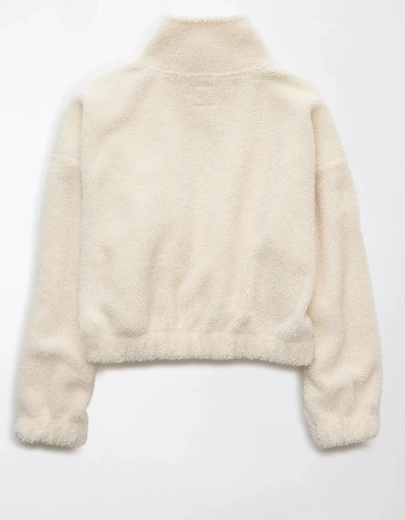 AE AE Cropped Sherpa Quarter-Zip Sweatshirt 4