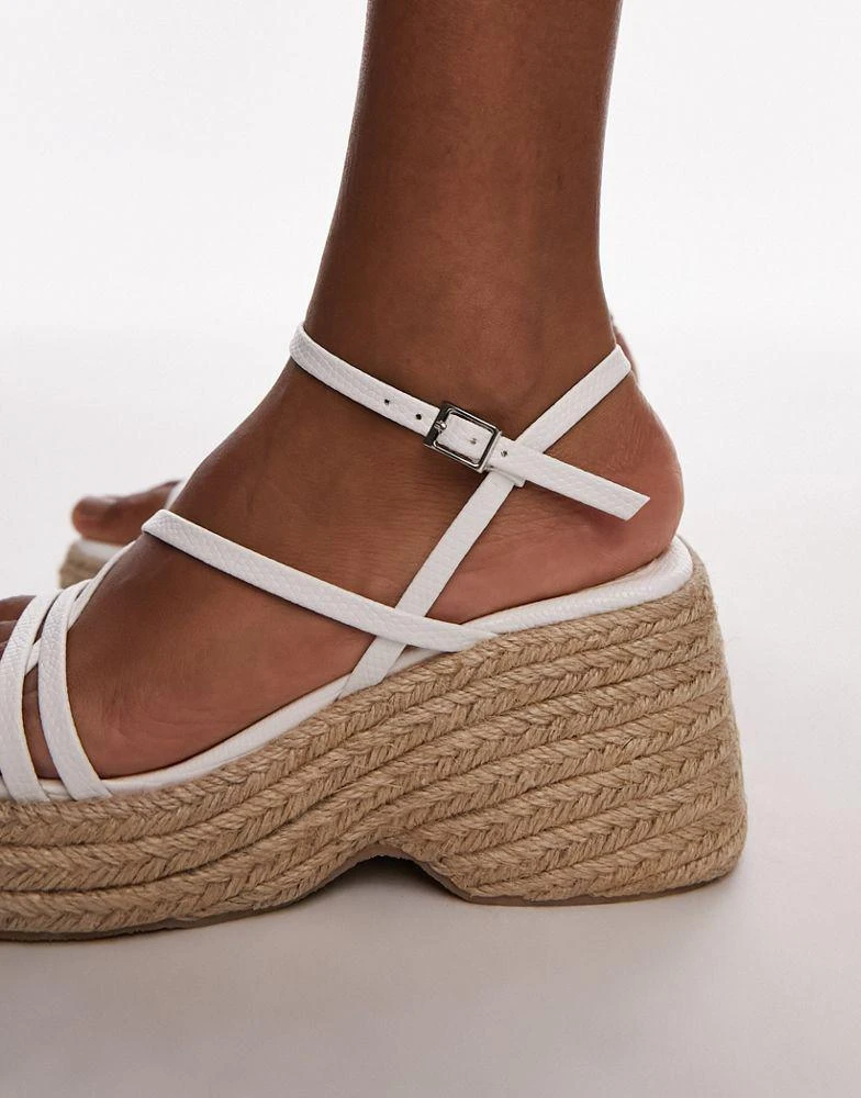 Topshop Topshop Jess espadrille wedge in white 2