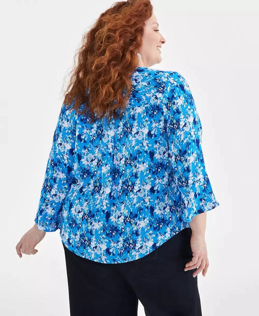 Style & Co Plus Size Printed Pintuck Blouse, Created for Macy's 2