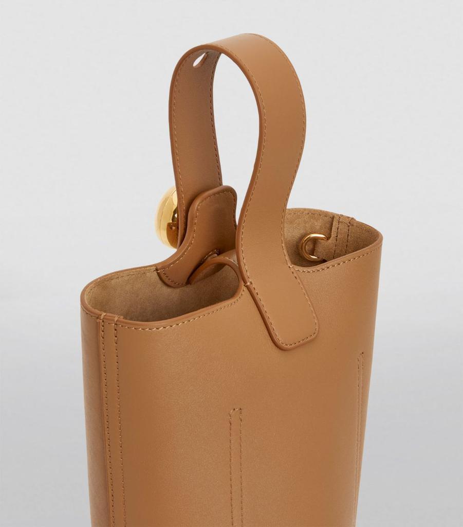 LOEWE Mini Leather Pebble Bucket Bag OAK - Bags - BeyondStyle