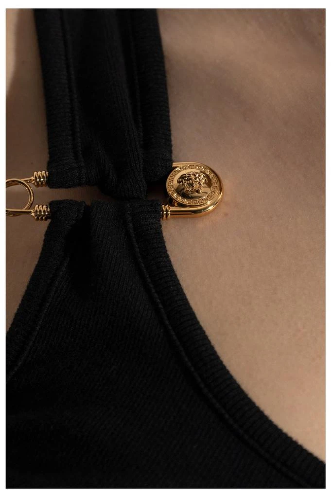 Versace Versace Front-Slit Ribbed Dress 5