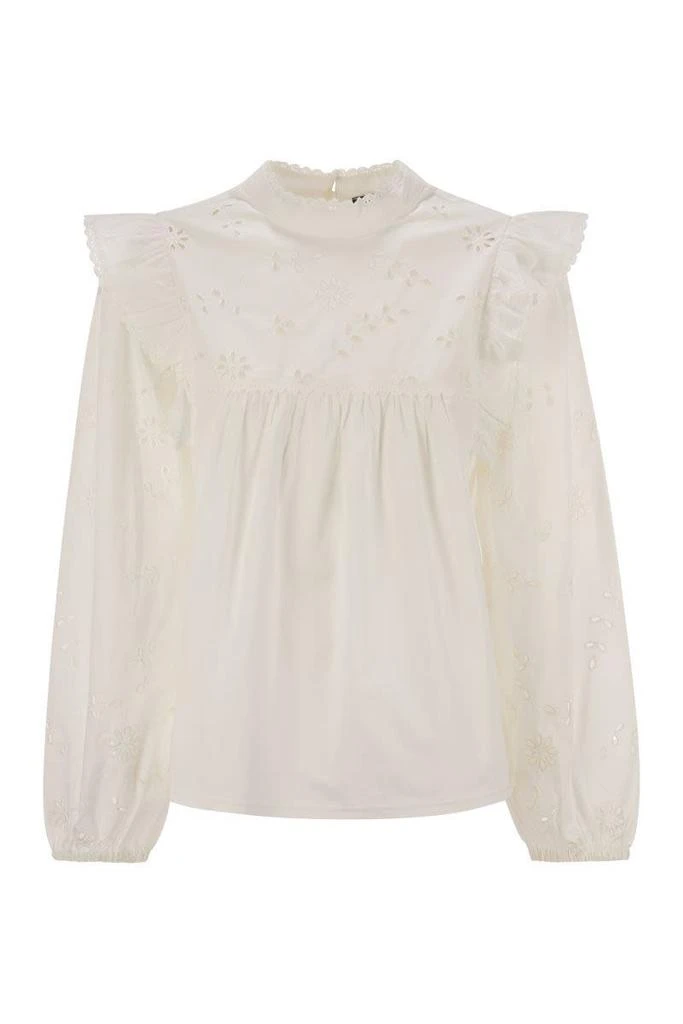 Weekend Max Mara Weekend Max Mara Taddeo - Cotton Poplin And Jersey Top 1