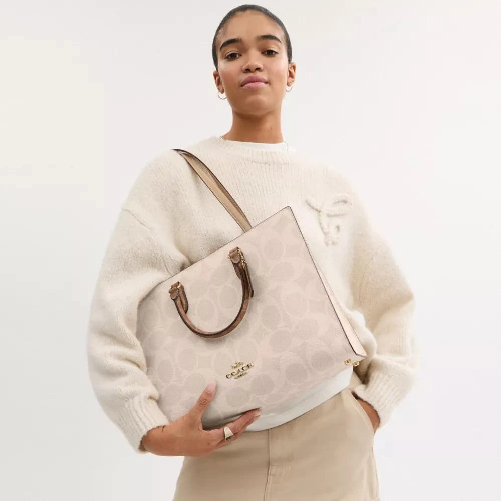 Coach Maggie Tote Bag In Blocked Signature Canvas 2