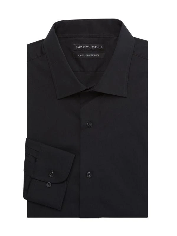 Saks Fifth Avenue Slim Fit Solid Dress Shirt 1