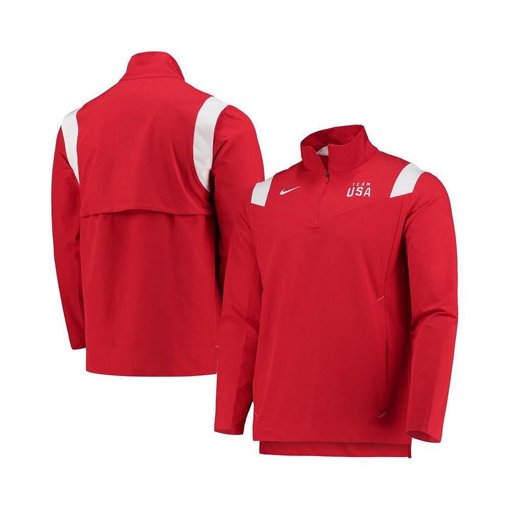 Nike Men's Red Team USA On-Field Quarter-Zip Jacket