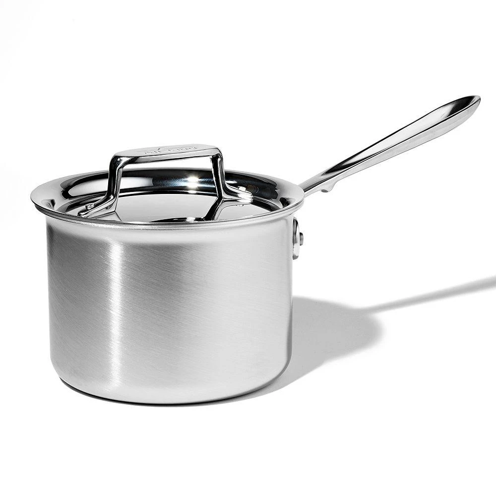 All-Clad All Clad d5 Stainless Brushed 2 Quart Sauce Pan with Lid 3