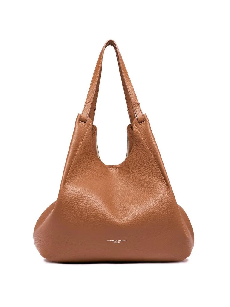 GIANNI CHIARINI Dua Bag In Brown Double Grain Maxi Leather 1