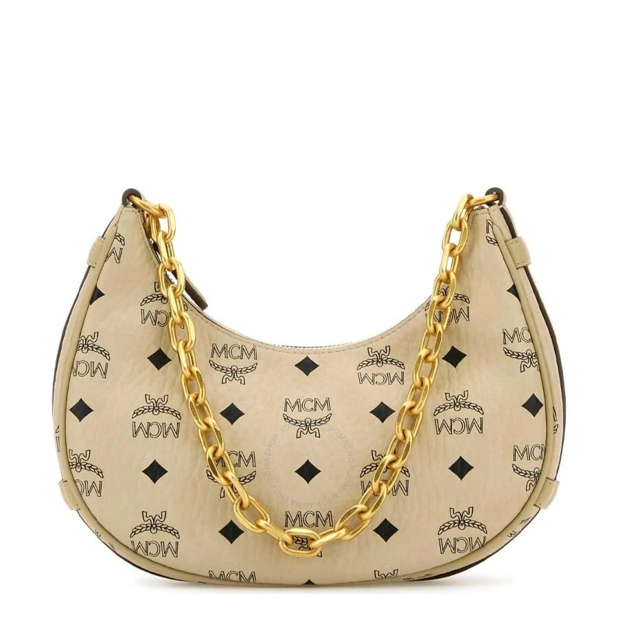 MCM Mcm Aren Crescent Hobo Bag In Visetos 1