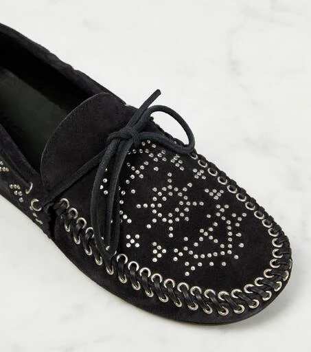 Isabel Marant Freen embellished suede moccasins 6
