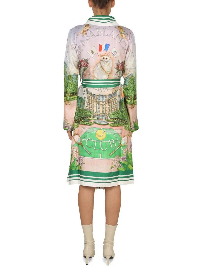 Casablanca Casablanca Robe With "Tennis Club Prive" Print 3