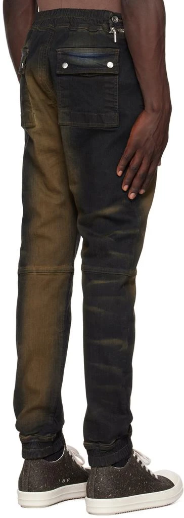 Rick Owens Indigo & Brown Aircut Jeans 3