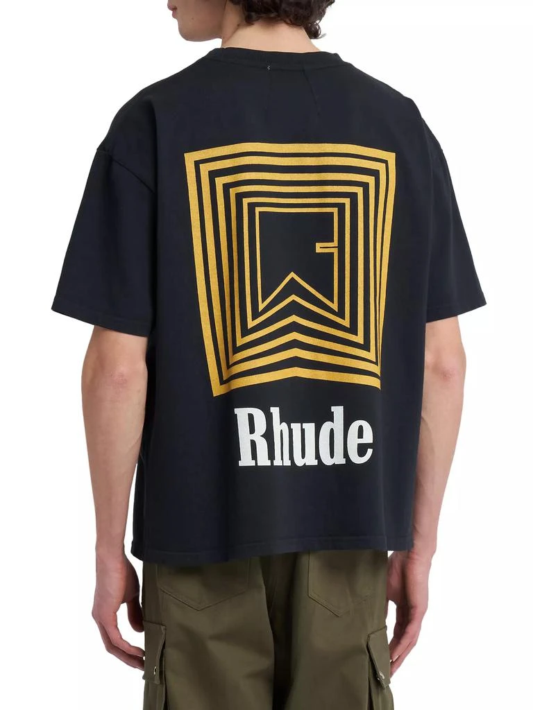 Rhude Chevron Logo Repeat Cotton Short-Sleeve T-Shirt 5
