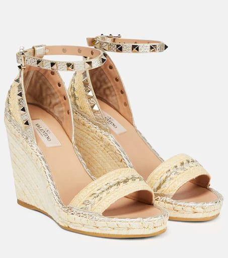 Valentino Rockstud espadrille wedges 1