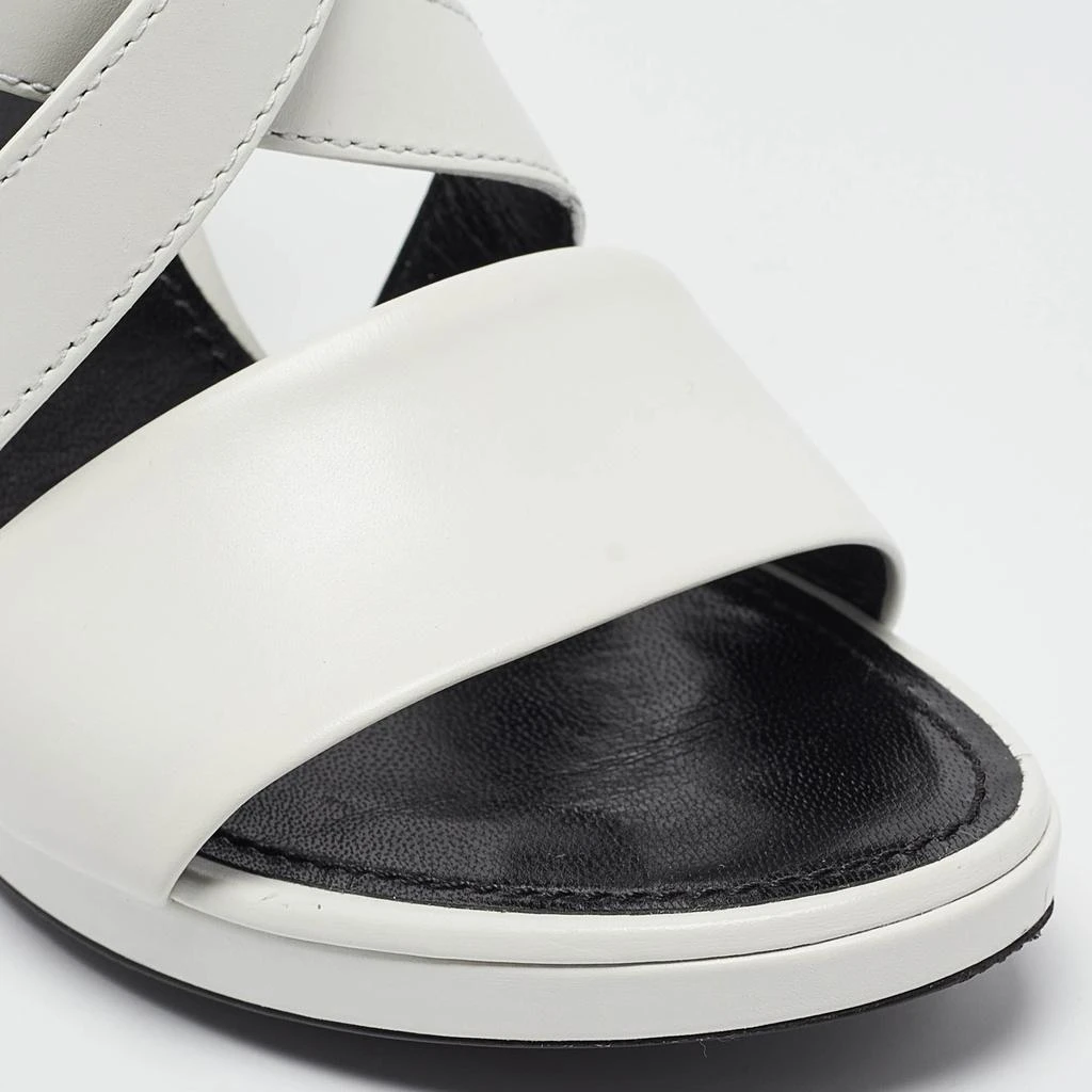 Louis Vuitton Louis Vuitton White/Brown Monogram Canvas and Leather Ankle Strap Sandals Size 39 7