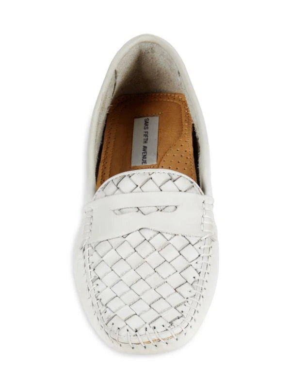 Saks Fifth Avenue Textured Leather Driving Penny Loafers 5