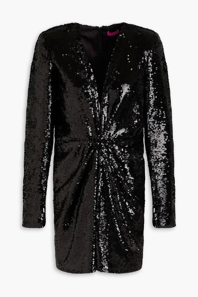 GAUGE81 Midar gathered sequined twill mini dress 1