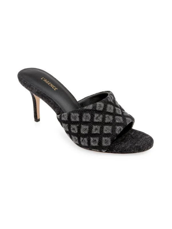 L'Agence Denise 75MM Denim Sandals 2