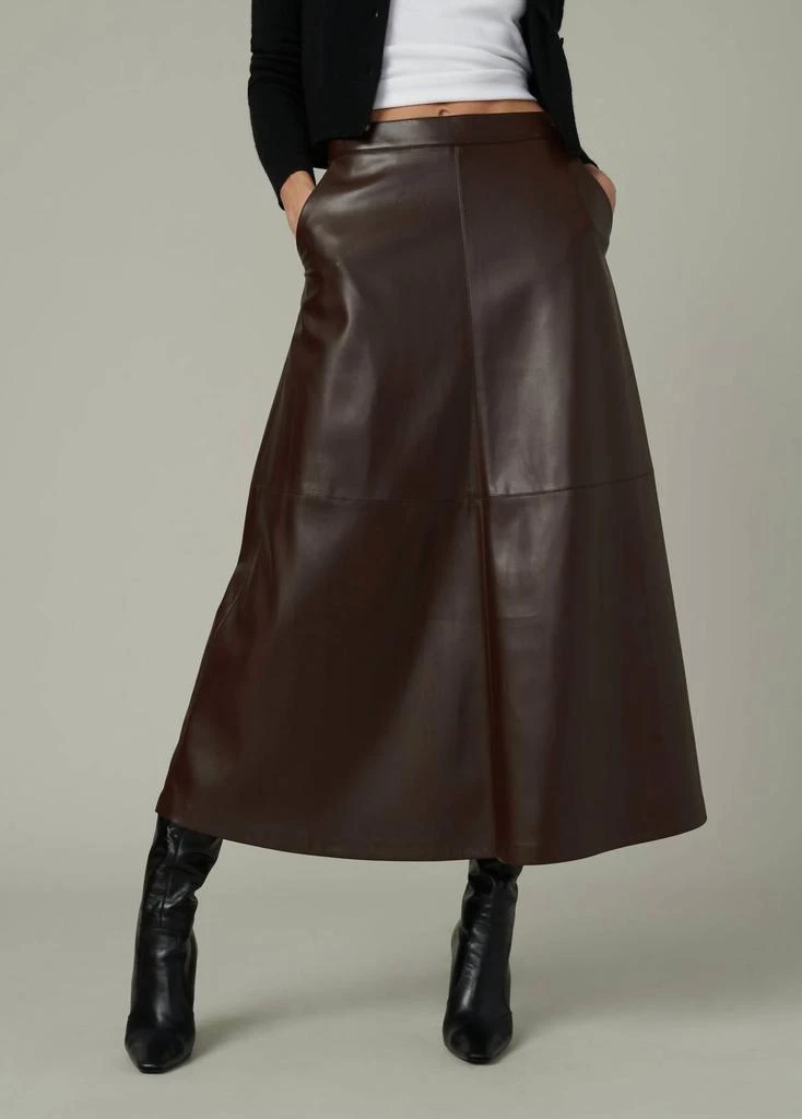 Joe's Jeans Tavi Vegan Leather Skirt In Coffee Bean 1
