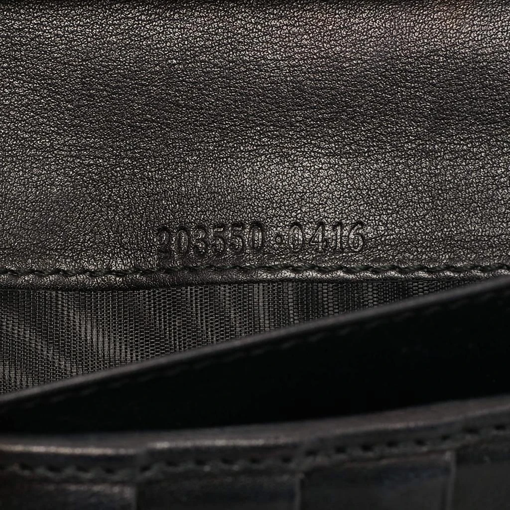 Gucci Gucci Black Guccissima Leather Heart Flap Continental Wallet 10