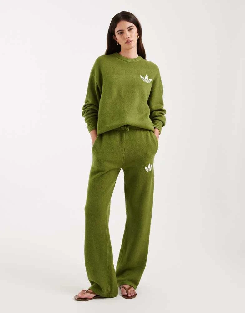 Adidas adidas Originals knitted jumper in olive green 3