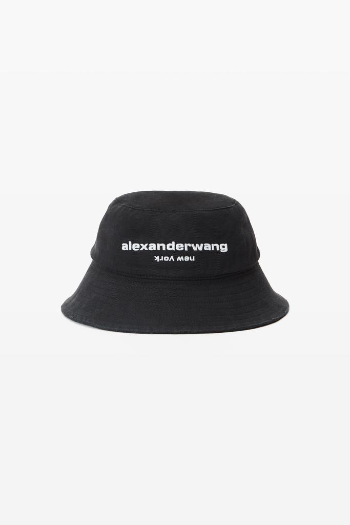 Alexander Wang Distressed Logo Bucket Hat