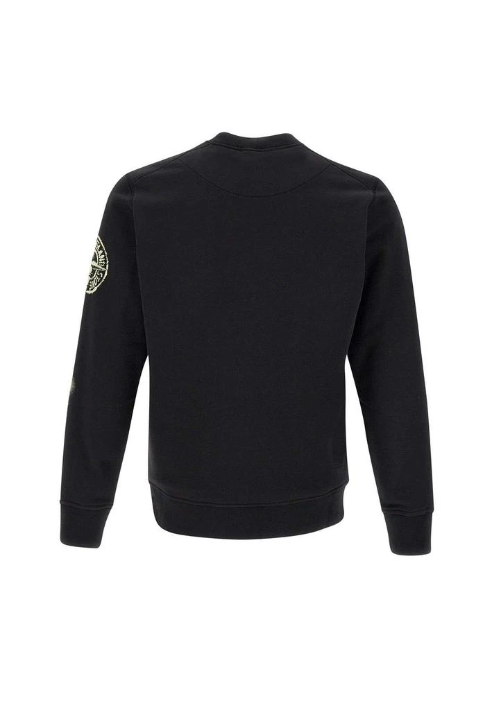 Stone Island Logo Printed Crewneck Sweatshirt Fleece 2