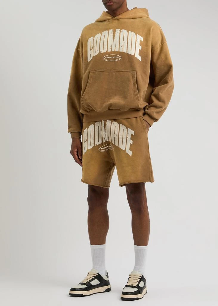 GOD MADE Tribulation logo-print hooded cotton sweatshirt  4