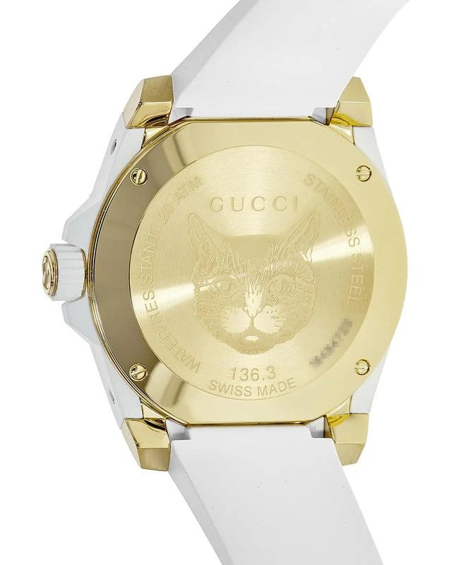 Gucci Gucci Dive White Dial 40mm Rubber Strap Men's Watch YA136322 3
