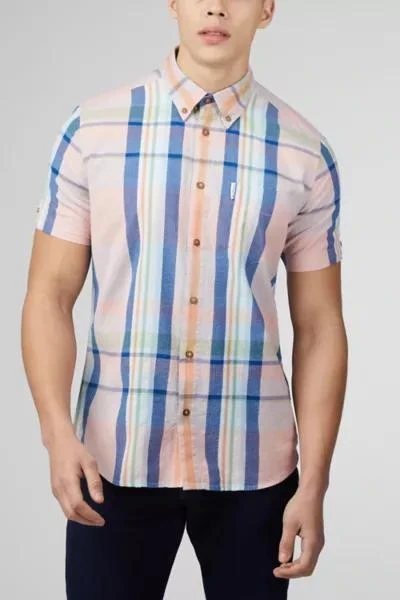 Ben Sherman Ben Sherman Seersucker Check Short Sleeve Shirt 3