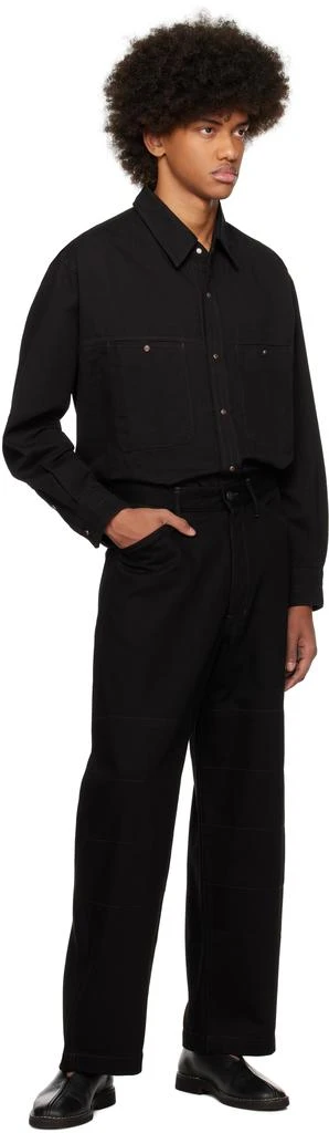 Lemaire Black Snaps Denim Shirt 5