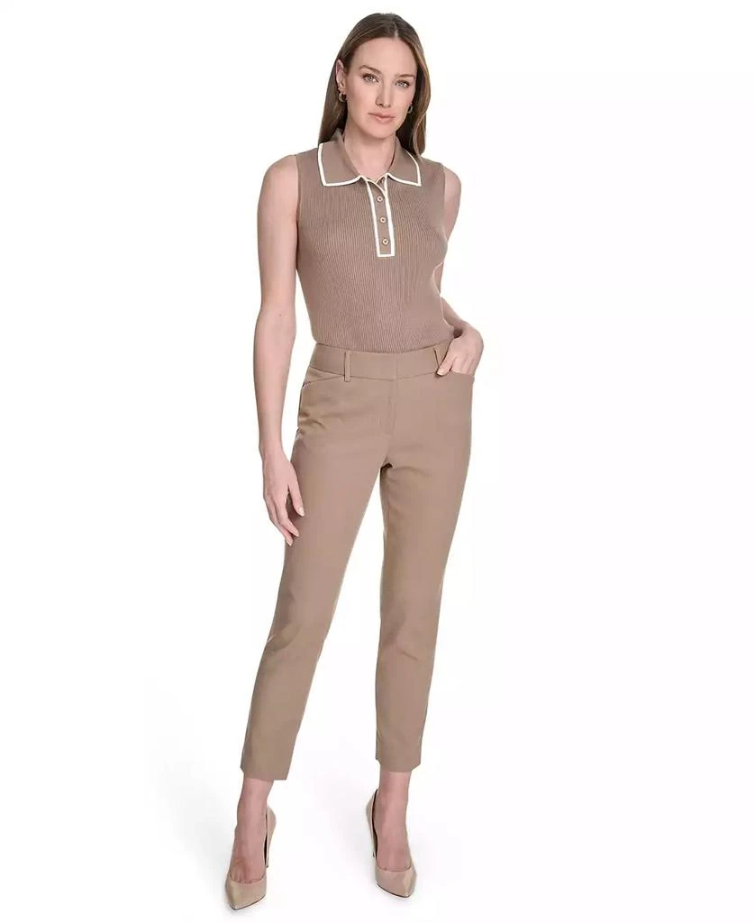 Tommy Hilfiger Women
s Contrast-Tipped Sleeveless Polo Top 3
