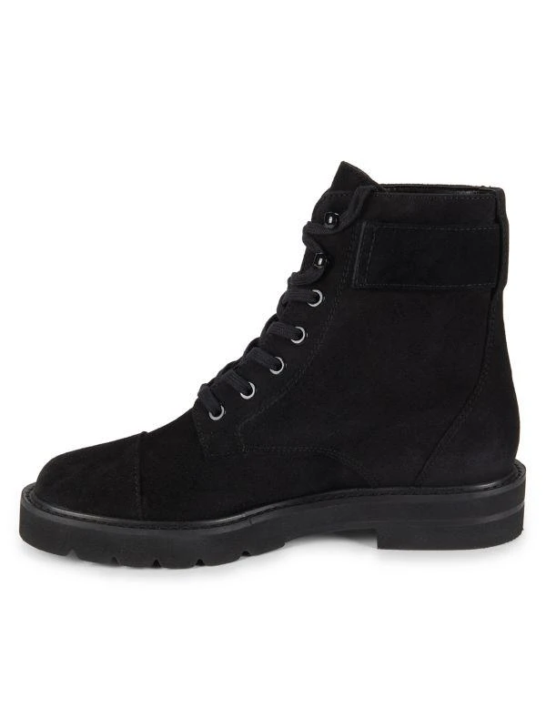 Stuart Weitzman Piper Lift Embellished Buckle Suede Boots 4