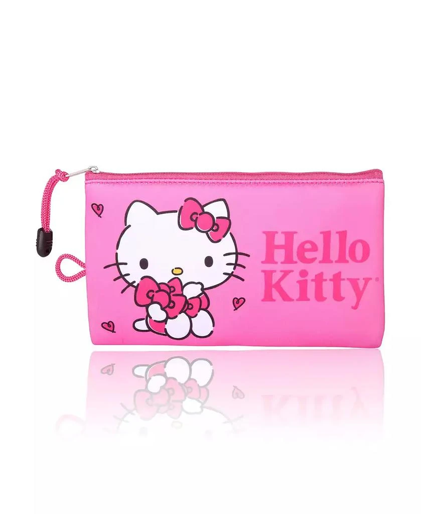 Hello Kitty Makeup Bag Official License, Pink Neoprene Zip Pouch for Travel, Sanrio Travel Gifts 1