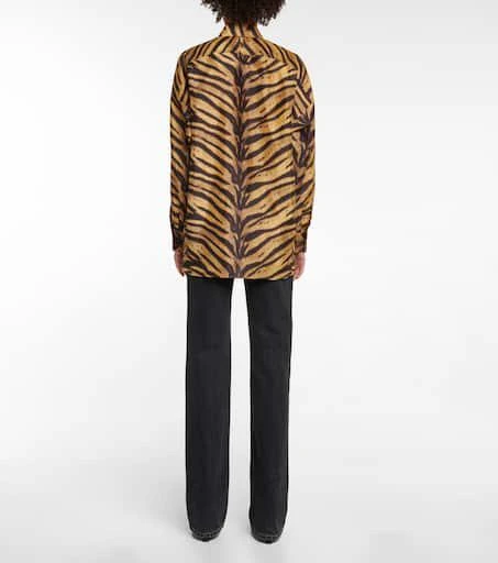 Salvatore Ferragamo Tiger-print silk shirt 3