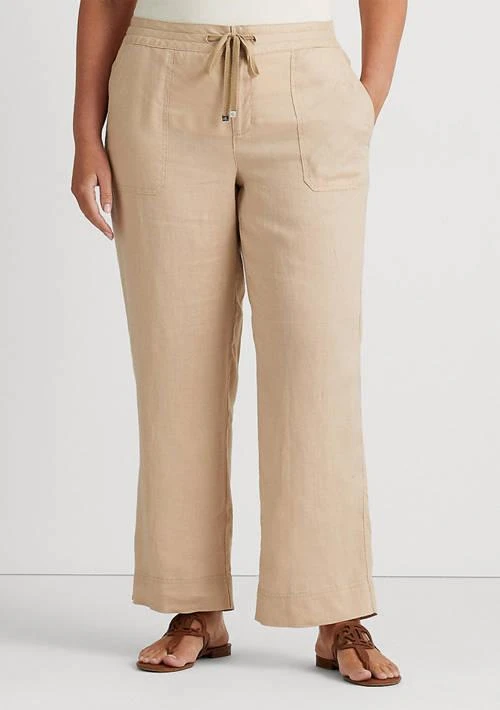 Ralph Lauren Ralph Lauren Plus Size Linen Wide Leg Pants 1
