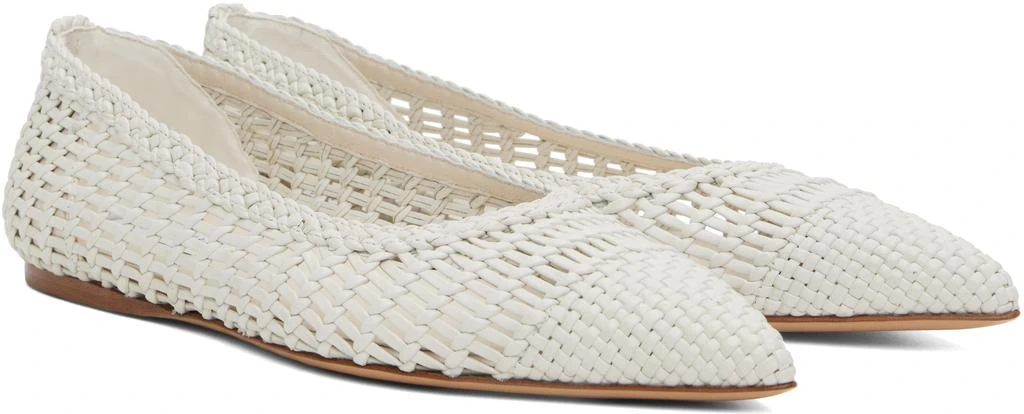 Gabriela Hearst Off-White Aurora Braided Ballerina Flats 4