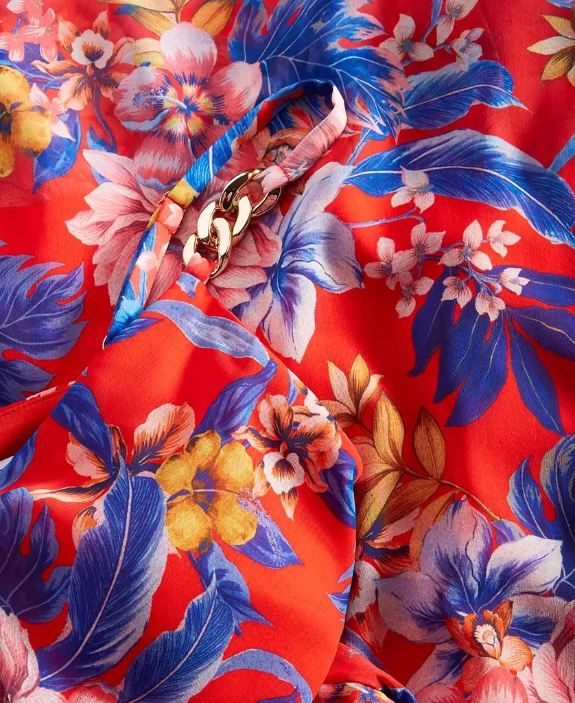 Siena Women's Floral Print Sleeveless High-Low Maxi Dress 5