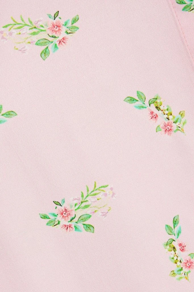 Sleeper Floral-print satin pajama top 4