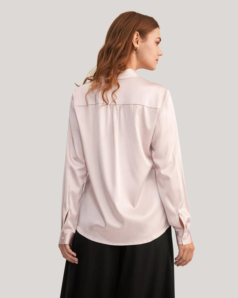 LILYSILK Long Sleeves Collared  Silk Blouse 2