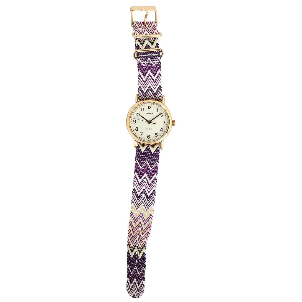 Timex Weekender Chevron 38 mm Gold-Tone Watch TW2R59000 2