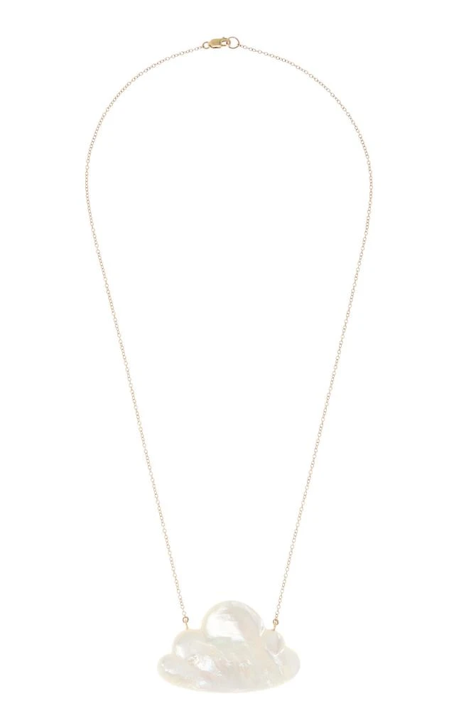 Annette Ferdinandsen Annette Ferdinandsen - Large 14K Yellow Mother Of Pearl And Diamond Necklace - White - OS - Moda Operandi - Gifts For Her 1