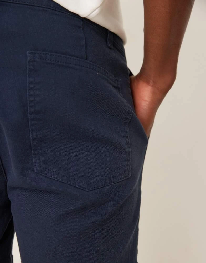 ASOS ASOS DESIGN shorter length skinny chino shorts in navy 4