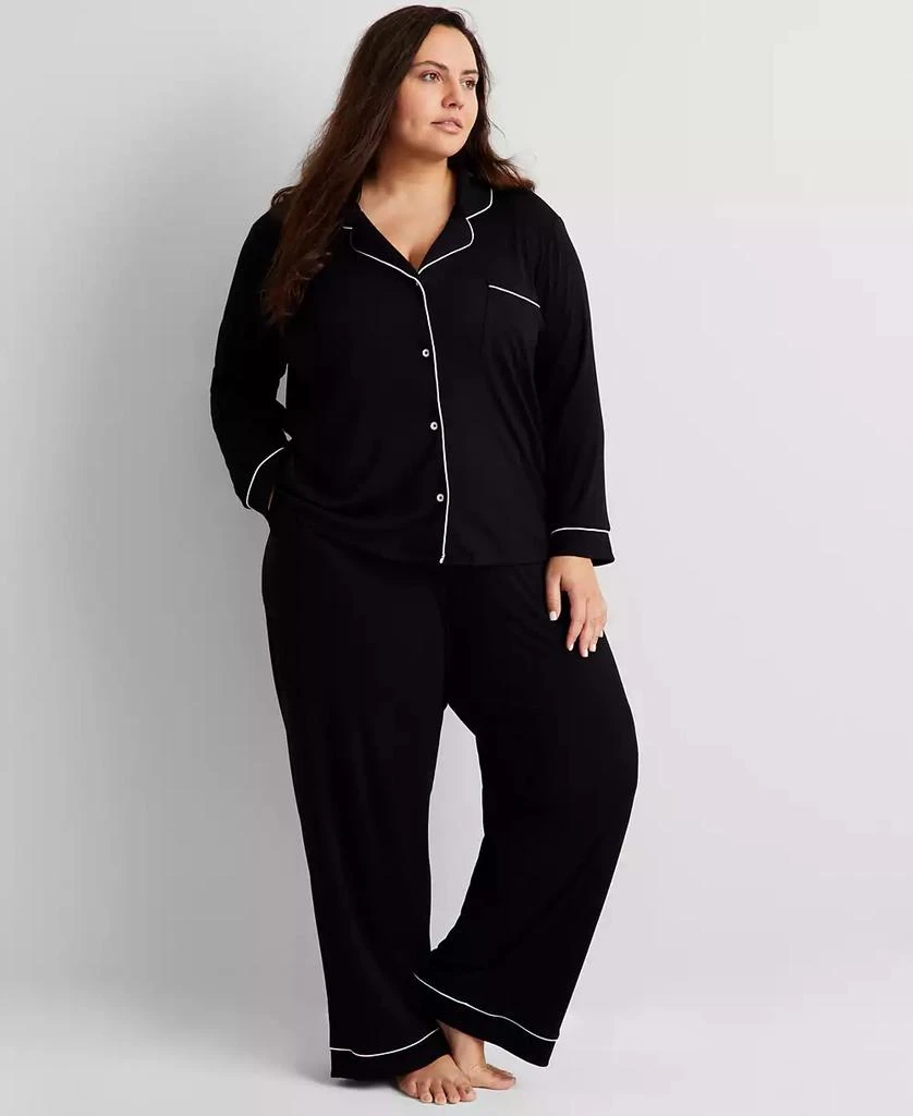 State of Day Women's 2-Pc. Packaged Ribbed Notched-Collar Pajamas Set XS-3X, Created for Macy's 4