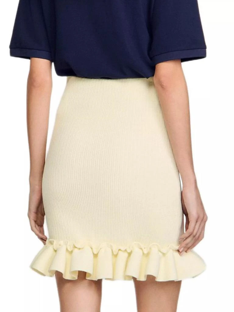 Sandro Knitted Skirt with Ruffle 3