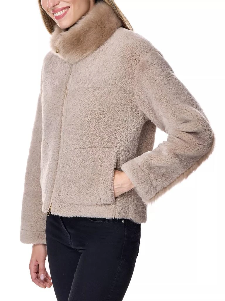 Maximilian Boxy Shearling Jacket 4