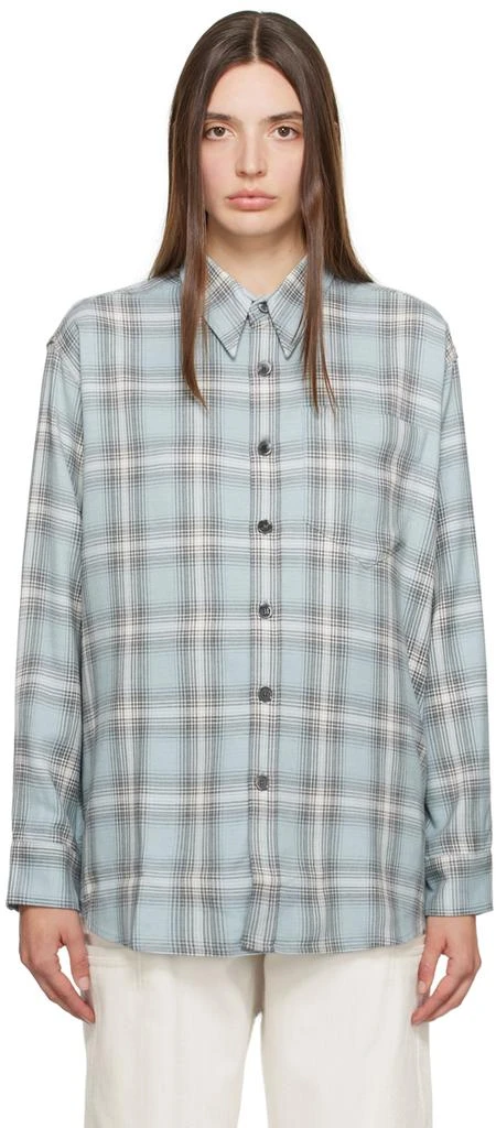 AMI Blue Check Shirt 1
