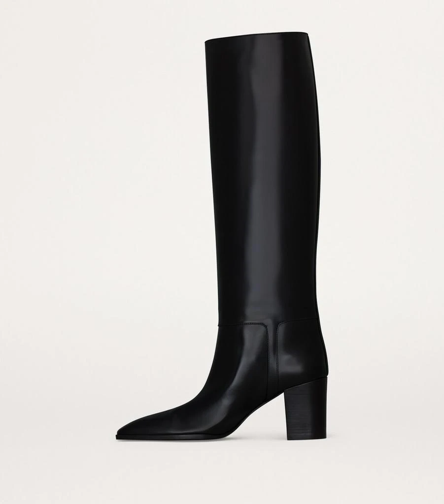 Yves Saint Laurent Leather Knee-High Boots 75 4
