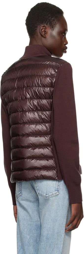 Moncler Burgundy Padded Wool Down Jacket 3